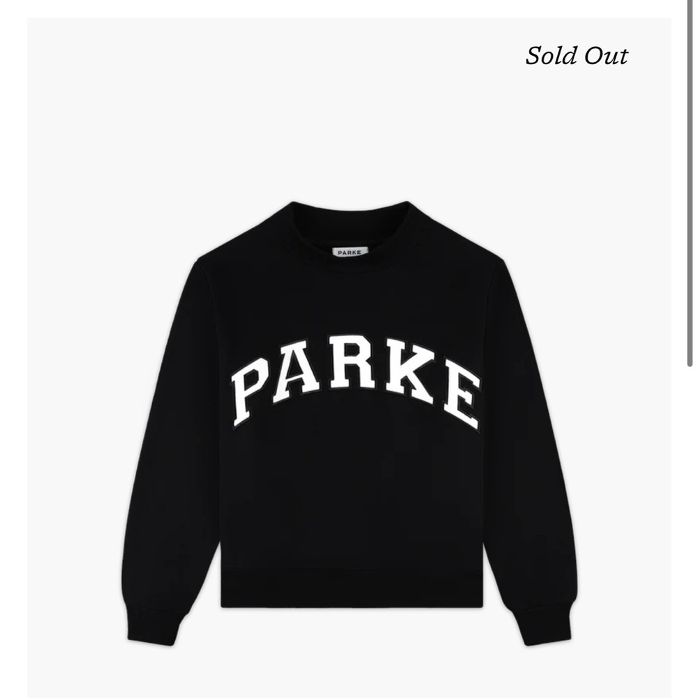 PARKE Black Logo Crewneck Sweatshirt